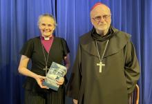 Bishop Karin Johannesson, an assistant bishop in the Lutheran Archdiocese of Uppsala, and Cardinal Anders Arborelius (Photo courtesy of the Catholic Church in Sweden/The Catholic Diocese of Stockholm)