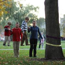 family on a tightrope