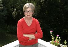 Author Barbara Ehrenreich poses at her home in Charlottesville, Virginia, on Aug. 25, 2005. Ehrenreich died Thursday morning, Sept. 1, in Alexandria, Virginia, according to her son. She was 81. (AP photo/Andrew Shurtleff, file)