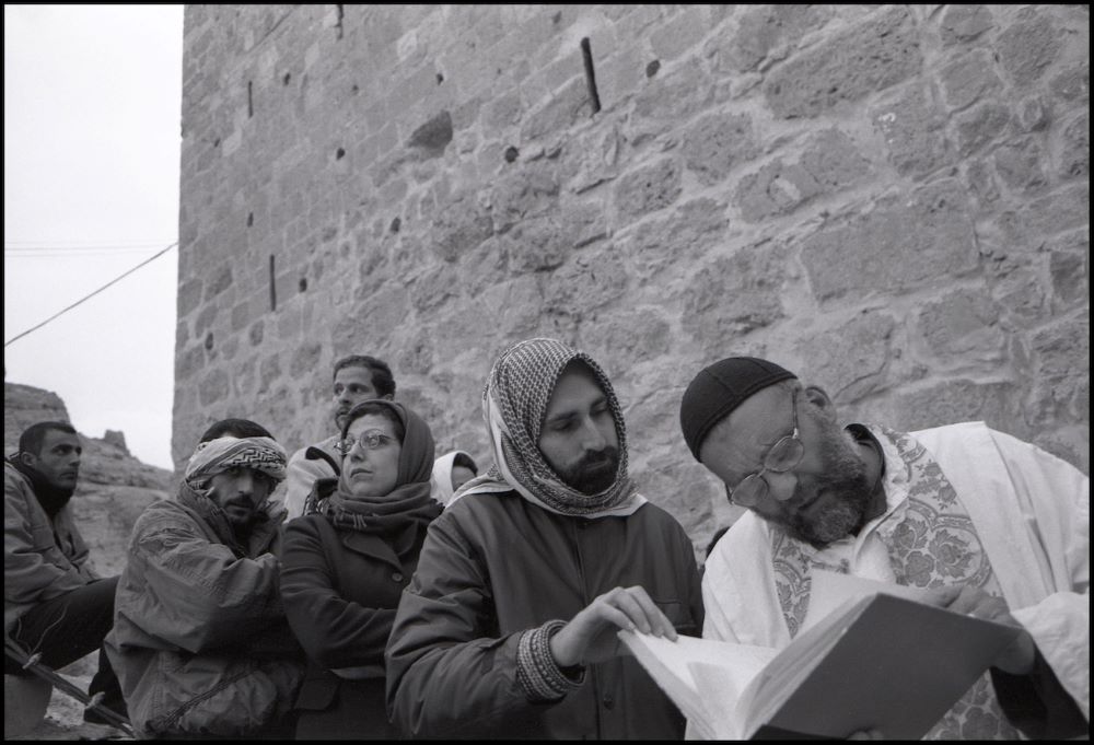 Jesuit Fr. Paolo Dall'Oglio appears with fellow monks at the Mar Musa monastic community in Syria.