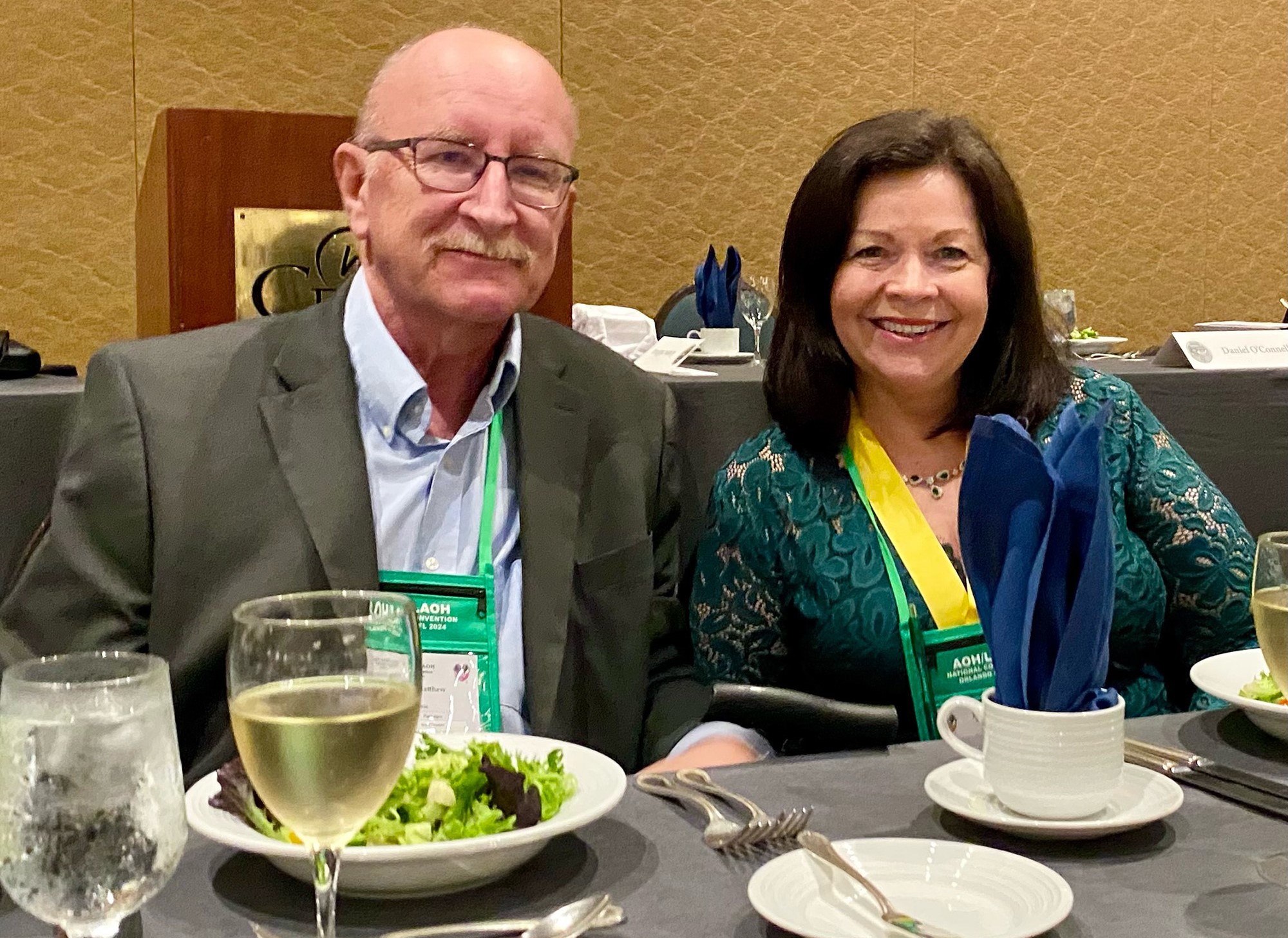 Matthew Morrison, with his wife Sandra Riley Swift