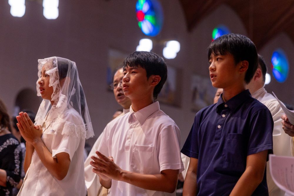 Japanese youth at Mass