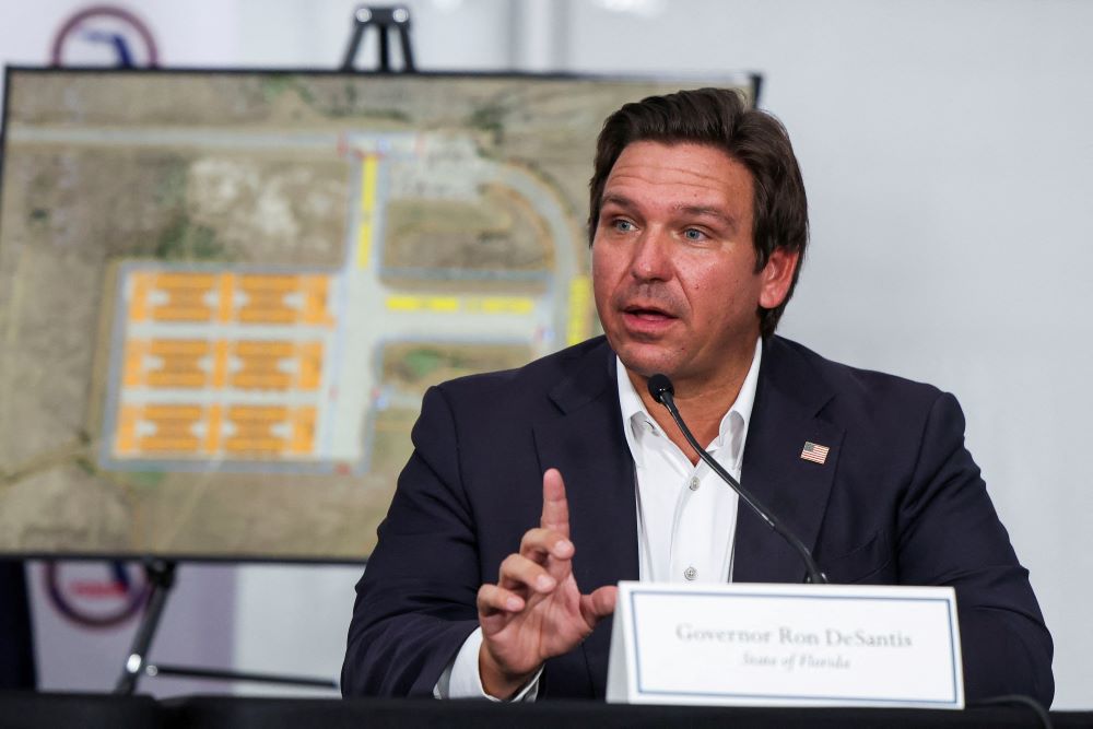 Ron DeSantis at press conference 