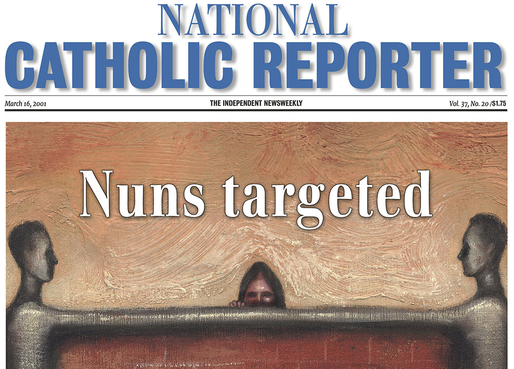 Detail of the cover of the March 18, 2001, issue of the National Catholic Reporter (NCR file)