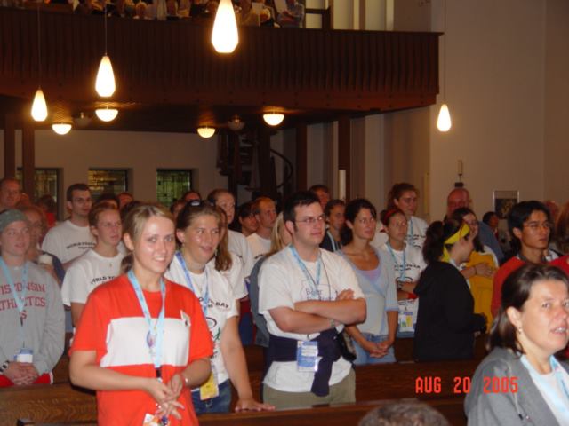 Mark Piper (center) at World Youth Day in Cologne, Germany in 2005. (Courtesy of Mark Piper)