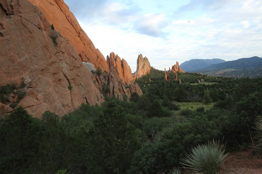 Late evening sun illuminates rock formations at the Garden of the Gods in Colorado Springs, Colo., July 23, 2020. (OSV News/Bob Roller)