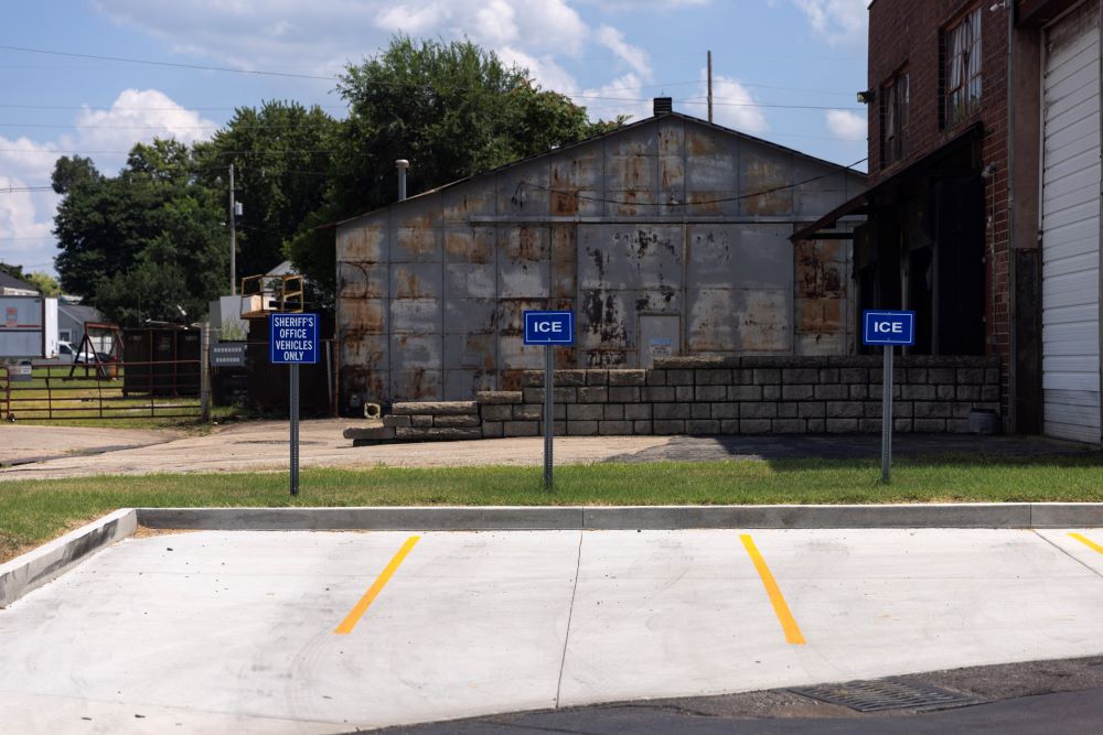 ICE parking spots outside the Butler County Jail (ProPublica/Maddie McGarvey) 