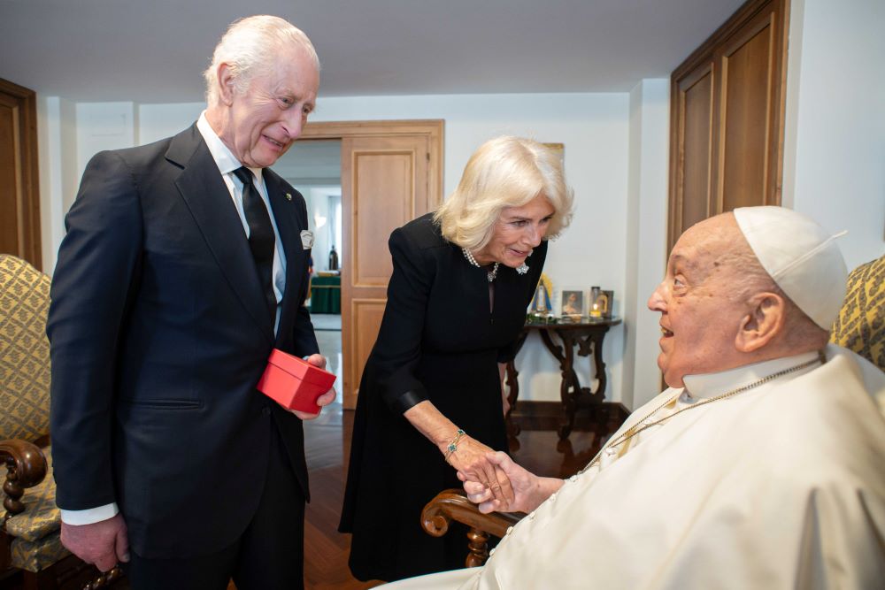King Charles and Queen Camilla with Pope Francis