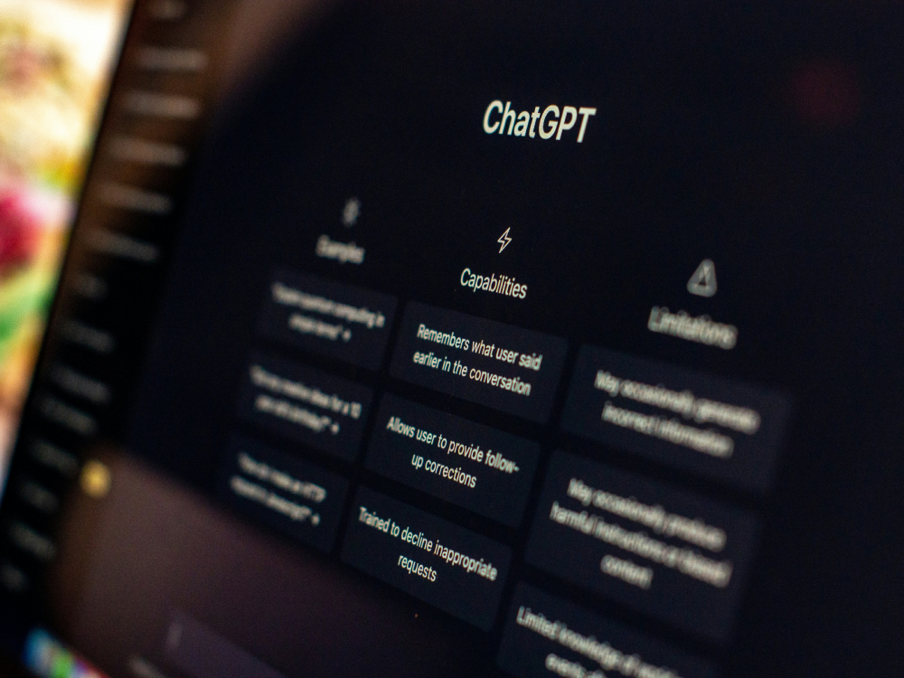 ChatGPT on a desktop computer screen