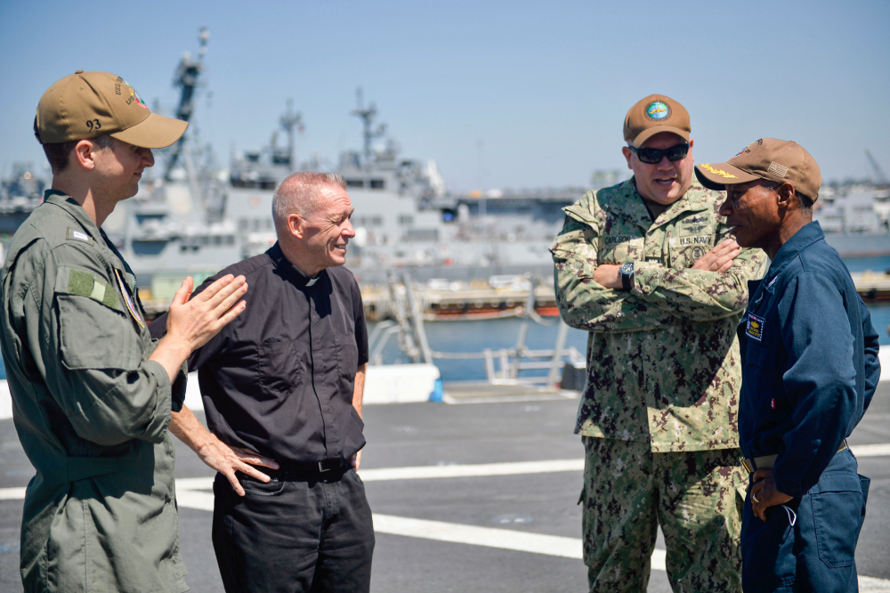 Fr. Shuley, Naval Base San Diego, aboard USS SOMERSET (U.S. Navy Public Affairs/Defense Visual Information Distribution Service)