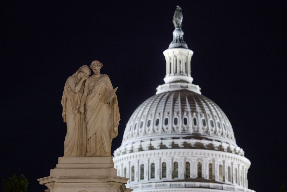 The Peace Monument, named Grief and History, is pictured at the U.S. Capitol.