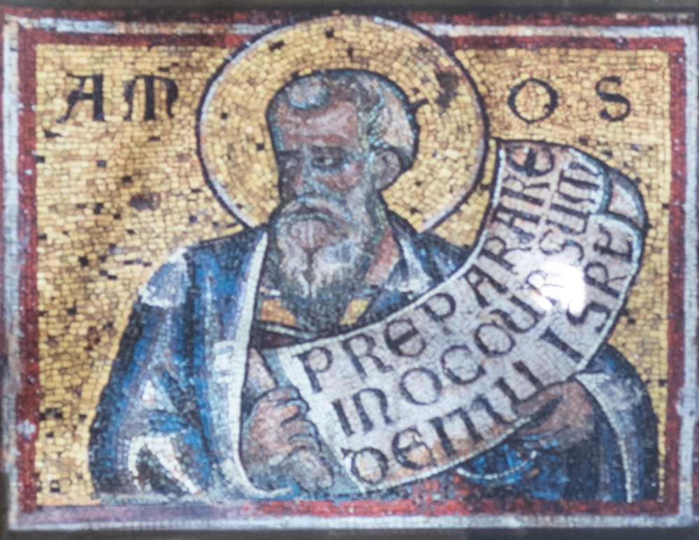 Mosaic of the prophet Amos 