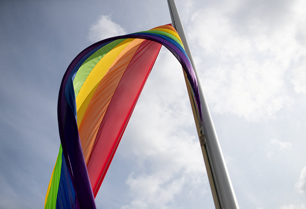 An LGBTQ flag is seen in an illustration photo. (OSV News/Reuters/Nadja Wohlleben)
