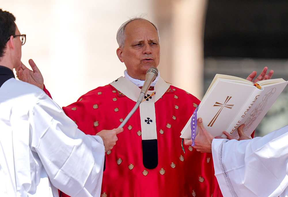 Pope Leo XIV celebrates Pentecost Mass in St. Peter’s Square at the Vatican June 8, 2025, concluding the Jubilee of Ecclesial Movements, Associations and New Communities. (CNS/Lola Gomez)