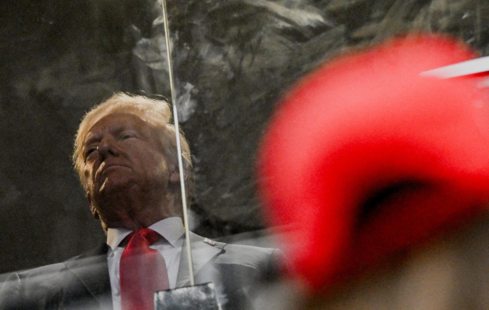U.S. President Donald Trump attends a memorial service for slain conservative activist Charlie Kirk at State Farm Stadium in Glendale, Ariz., Sept. 21, 2025. (OSV News/Reuters/Caitlin O'Hara)