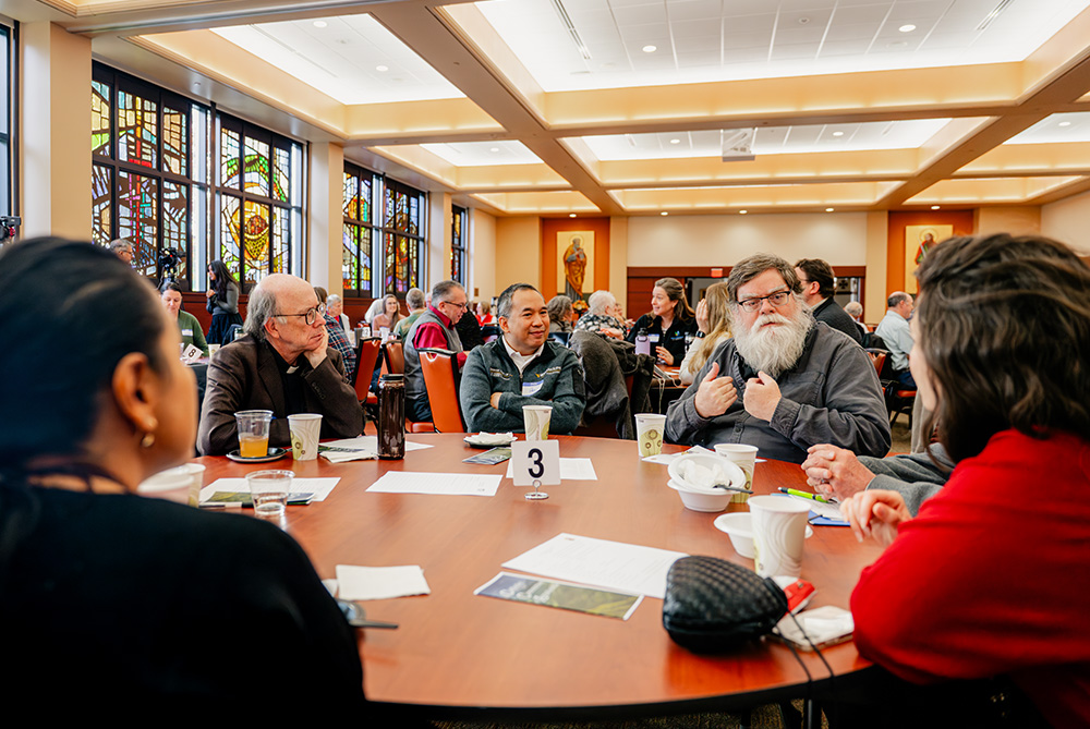 Clergy and Catholic sisters joined workers and union leaders in conversations on labor and the environment in Appalachia Oct. 25 at the pastoral center of the Pittsburgh Diocese. (Union Energy)