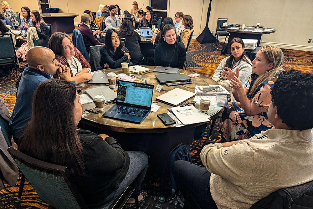 Staff of the Catholic Legal Immigration Network lead a court skills training as part of the organization's Partial to Full Accreditation Initiative in February 2025. (Courtesy of CLINIC)