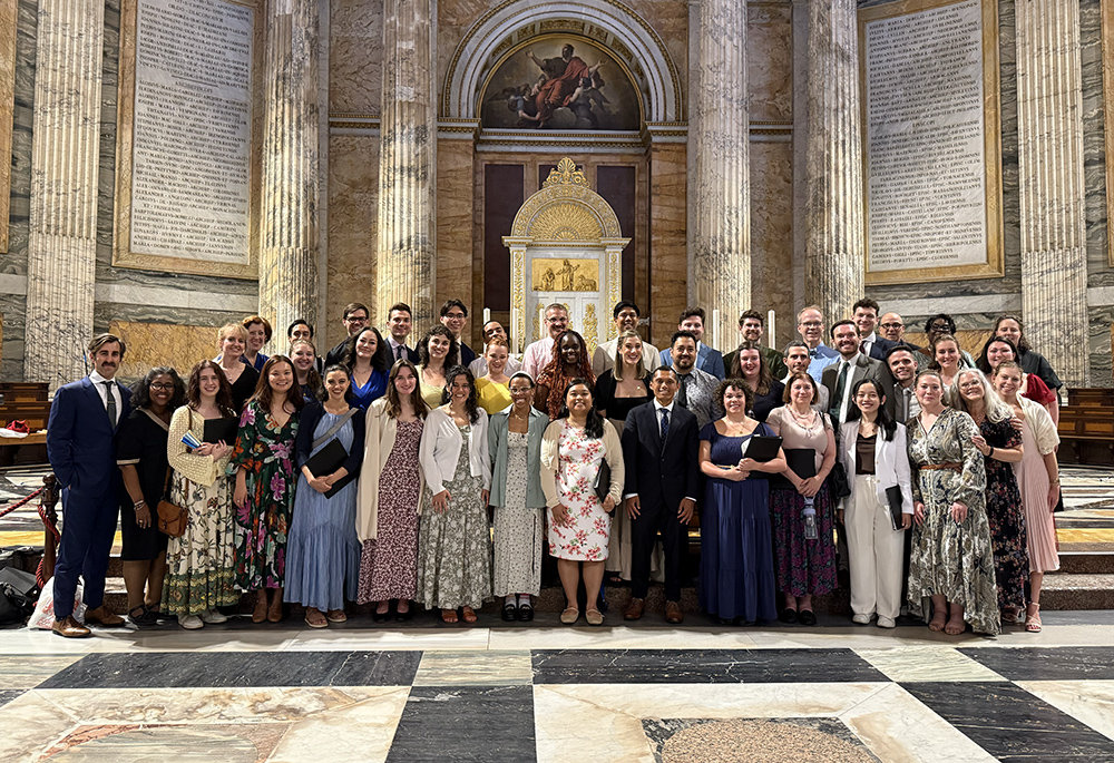 The choir of New York's Church of St. Paul the Apostle before a concert in the Basilica of St. Paul Outside the Walls in Rome, Sept. 21, 2025. (Courtesy of Paulist Fr. Eric Andrews)