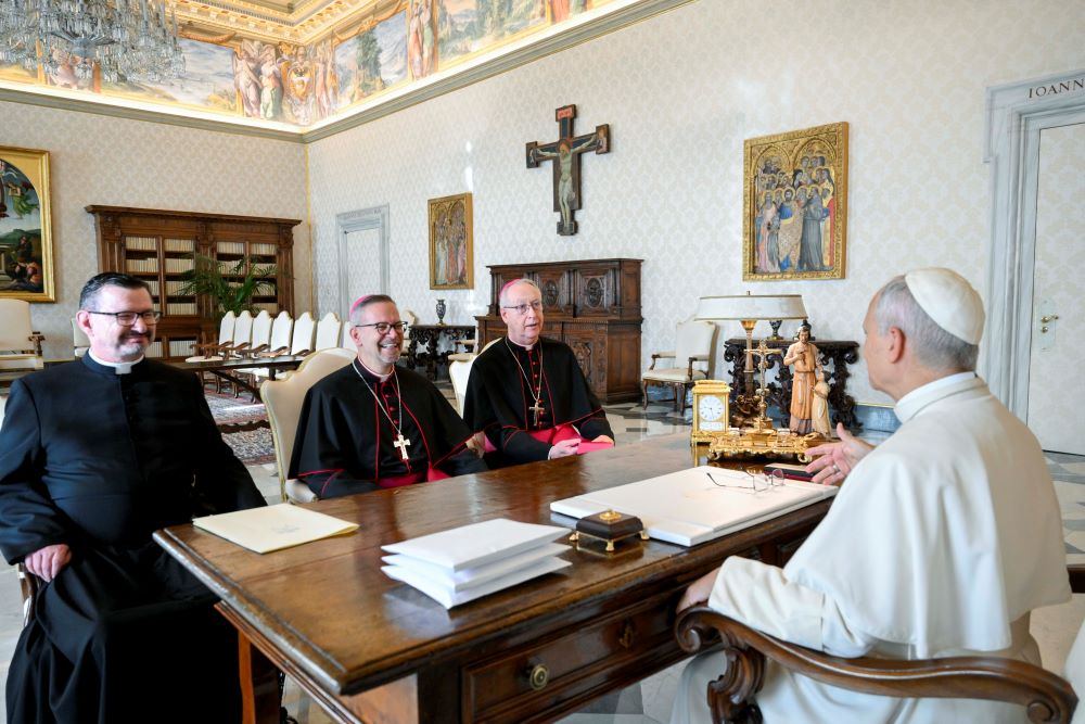 Pope Leo XIV meets with leaders of the Canadian Conference of Catholic Bishops.