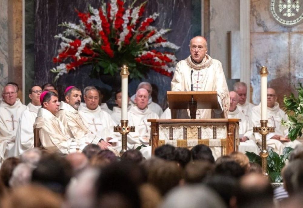 Washington Cardinal Robert McElroy gives the homily at a Mass marking the 111th World Day of Migrants and Refugees on Sept. 28 at the Cathedral of St. Matthew the Apostle in Washington. The Archdiocese of Washington disclosed Nov. 5 that McElroy had been diagnosed with cancer. (OSV News/Mihoko Owada, Catholic Standard)