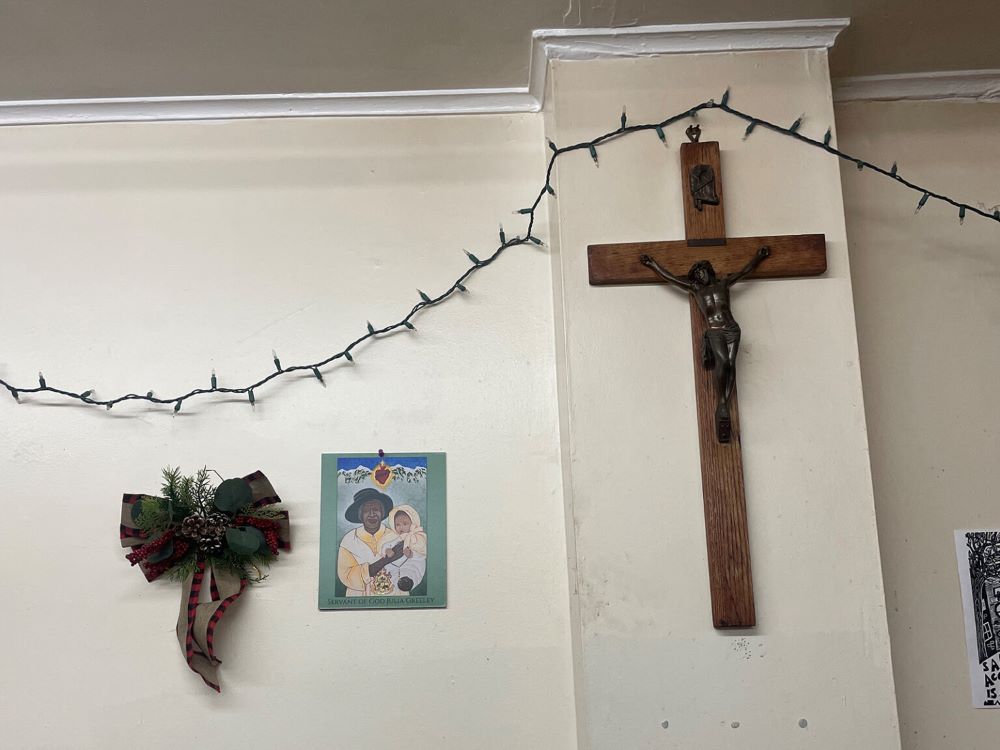Decorations adorn Catholic Worker's St. Joseph’s House in New York City. 
