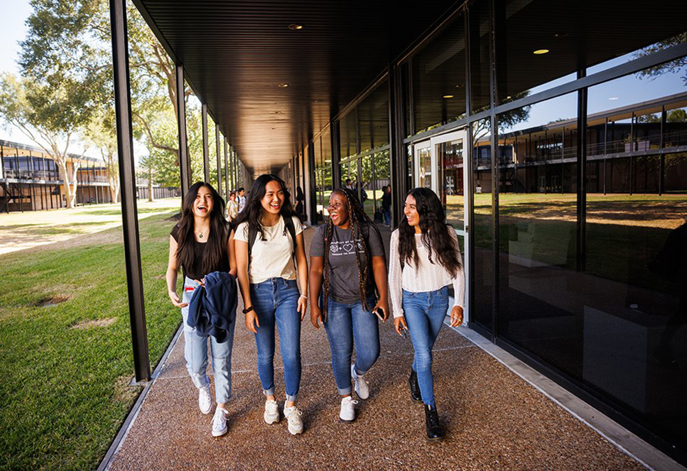 Students on the University of St. Thomas campus in Houston, Texas, are pictured in this undated photo. (OSV News/Courtesy of University of St. Thomas)