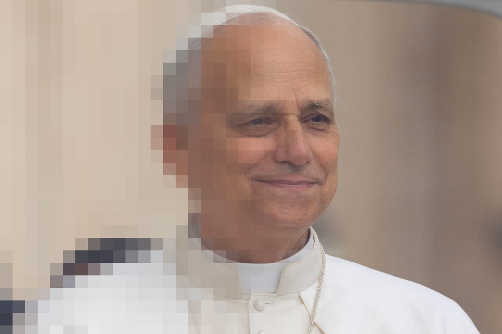 Pope Leo XIV smiles as he rides the popemobile around St. Peter's Square at the Vatican before his weekly general audience Sept. 24, 2025. (CNS/Pablo Esparza)