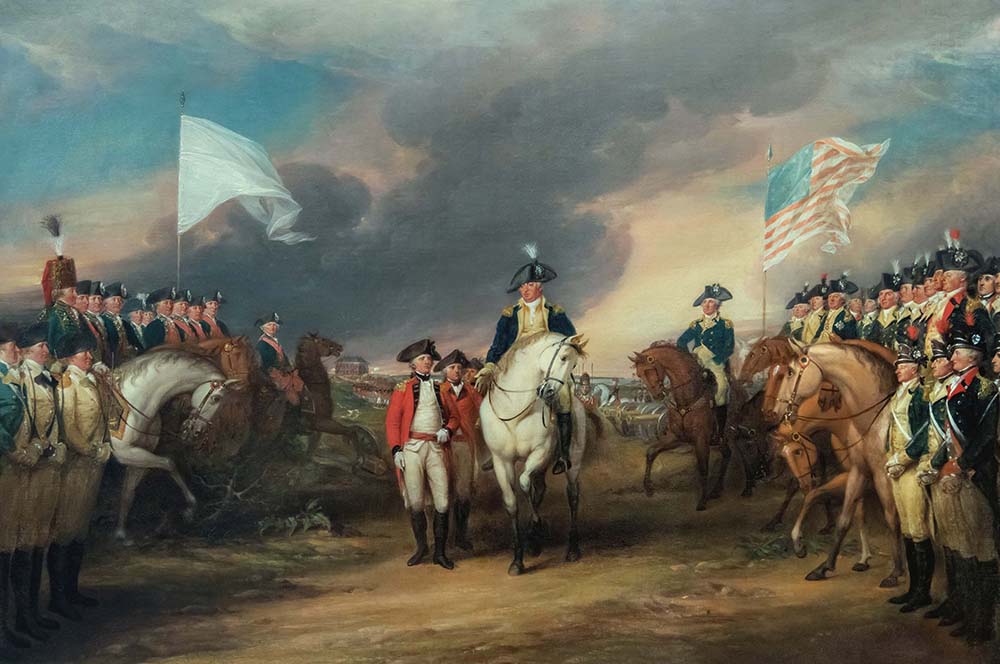 "The Surrender of Lord Cornwallis at Yorktown, October 19, 1781," a painting by John Trumbull, ca. 1787-1828. (IanDagnall Computing/Alamy Stock Photo/PBS)