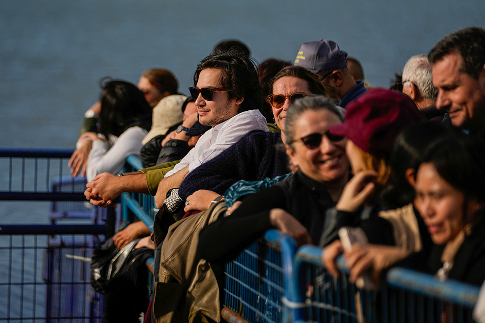 People gather before the arrival of Pope Leo XIV to the archaeological excavations of the ancient Byzantine-era Basilica of St. Neophytos in Iznik, Turkey, Nov. 28, 2025. (AP Photo/Khalil Hamra)
