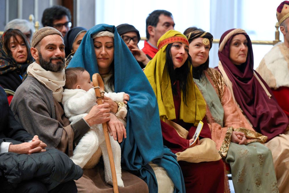 Actors take part in a live Nativity scene at Rome's Basilica of St. Mary Major Dec. 13.