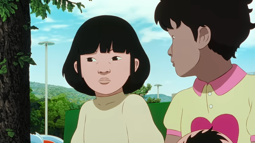 A movie still shows a scene from the animated film "Arco."