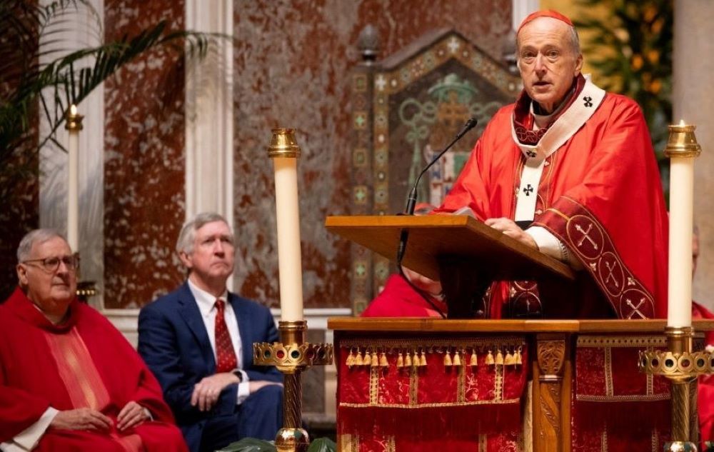 Washington Cardinal Robert McElroy gives the homily at the Red Mass at the Cathedral of St. Matthew the Apostle in Washington Oct. 5.