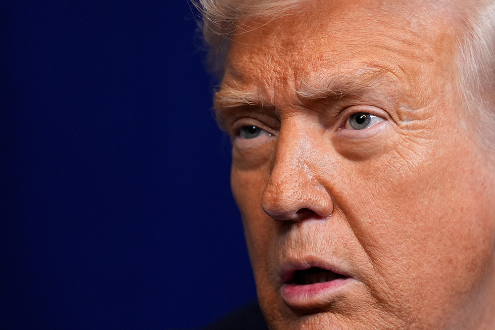 President Donald Trump speaks during a news conference at Mar-a-Lago Dec. 29, 2025, in Palm Beach, Fla. (AP/Alex Brandon)