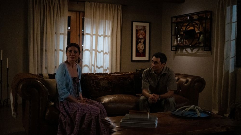 Karolina Wydra and Carlos Manuel Vesga appear in "Pluribus," now streaming on Apple TV. (Apple TV)