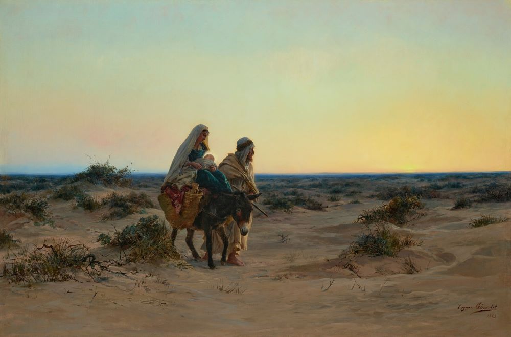"The flight into Egypt" (1883) by Eugene Alexis Girardet (Artvee)