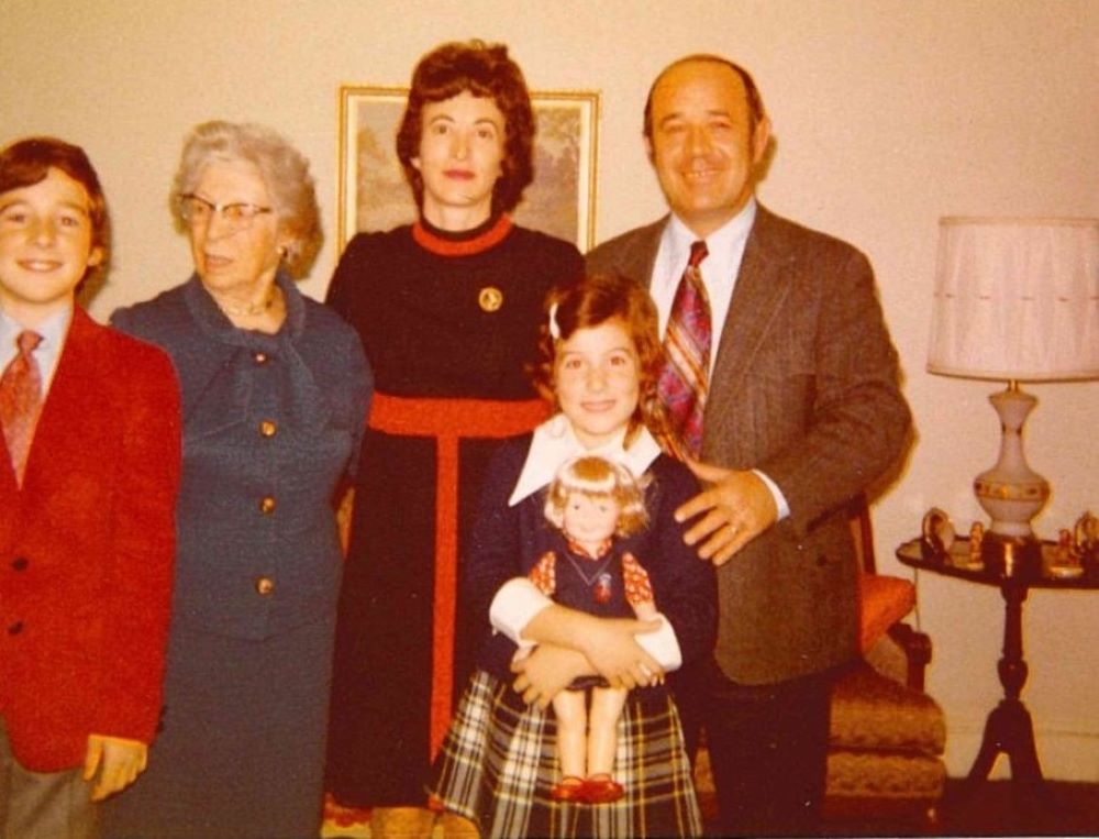 Jesuit Fr. James Martin stands with his grandmother, parents and mother in 1973. Martin's new book is "Work in Progress," a memoir that describes the jobs and challenges that led to his religious vocation. (Courtesy of  James Martin)
