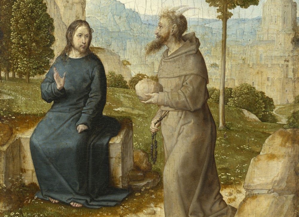 Detail from "The Temptation of Christ" (ca 1500-1504) by Juan de Flandes (Artvee)