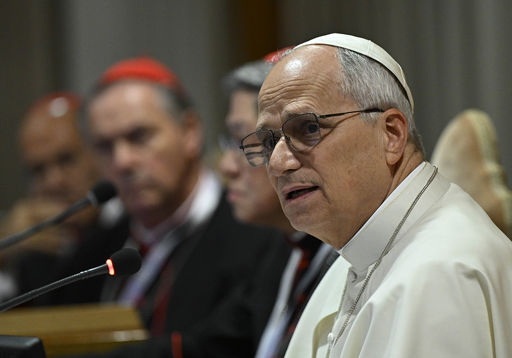 Pope Leo XIV holds a consistory with cardinals from around the world at the Vatican Jan. 8, 2026. (OSV News/Vatican Media/Simone Risoluti)