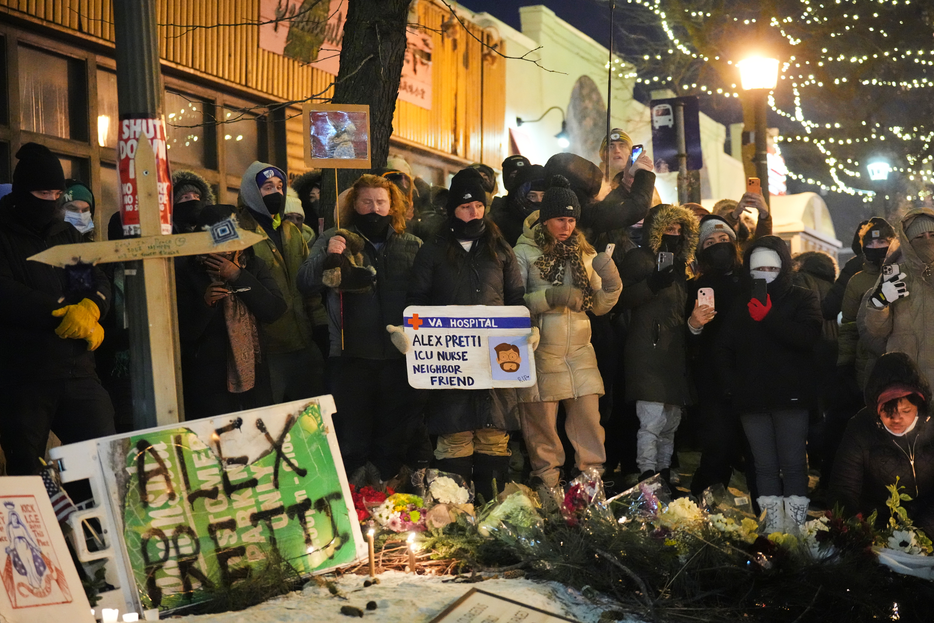 Vigil participants in Minneapolis