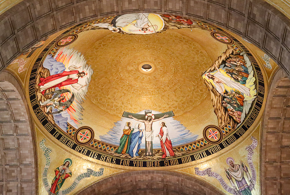 A view of the Redemption Dome in the Basilica of the National Shrine of the Immaculate Conception in Washington, D.C. (NCR photo/Teresa Malcolm)