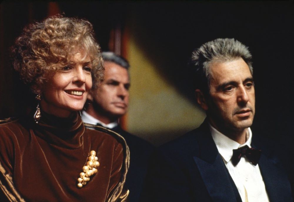 Diane Keaton and Al Pacino star in a scene from 1990's "The Godfather Part III" in a recut version, "The Godfather Coda: The Death of Michael Corleone," from director and co-writer Francis Ford Coppola. (CNS/Paramount)