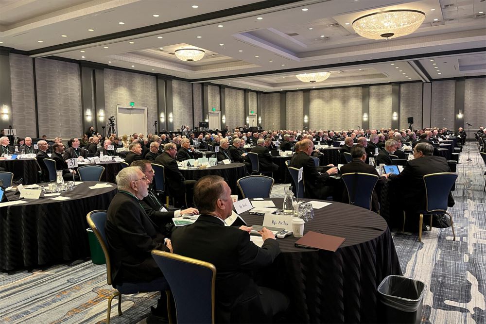 The U.S. Conference of Catholic Bishops meets at the Baltimore Marriott Waterfront hotel Nov. 11, 2025, in Baltimore. (RNS photo/Aleja Hertzler-McCain)