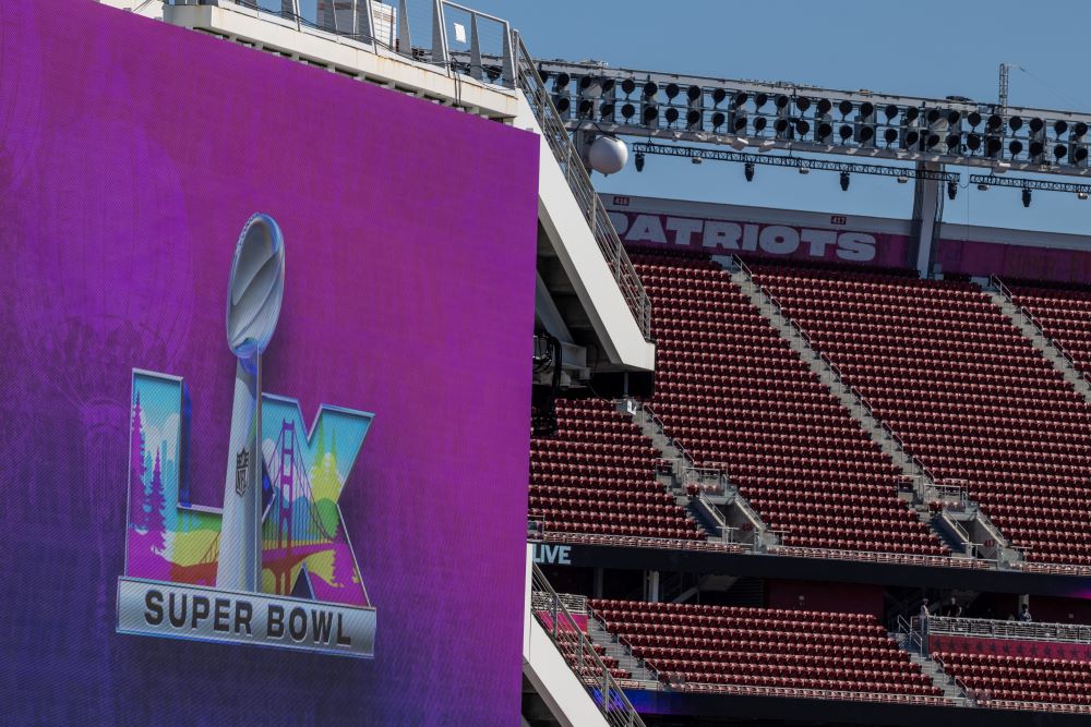 Levi's Stadium in Santa Clara, Calif., pictured Feb. 3, will host the Super Bowl LX game between the New England Patriots and the Seattle Seahawks on Feb. 8. (OSV News/Reuters/Carlos Barria)