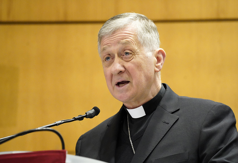 Chicago Cardinal Blase J. Cupich speaks at Fordham University's Lincoln Center campus in New York City Sept. 26, 2023. Cupich led an outdoor Mass Feb. 18, 2026, in Chicago, which was attended by relatives of those who have been detained or deported. (OSV News/Gregory A. Shemitz)