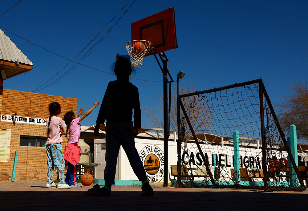 Migrant girls play at the Casa del Migrante shelter in Ciudad Juarez, Mexico, Feb. 22, 2025. (OSV News/Reuters/Jose Luis Gonzalez)