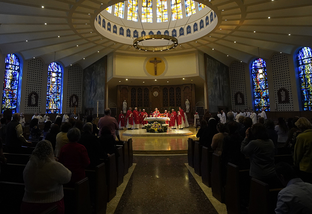 Bishop Robert J. Brennan of Brooklyn, New York, celebrates a Mass marking the opening of the papal conclave at Immaculate Conception Center in the Douglaston section of Queens, New York, May 7, 2025. Brennan issued a letter Feb. 12, 2026, announcing that the Brooklyn Diocese intends to pursue a settlement of approximately 1,100 lawsuits. (OSV News/Gregory A. Shemitz)