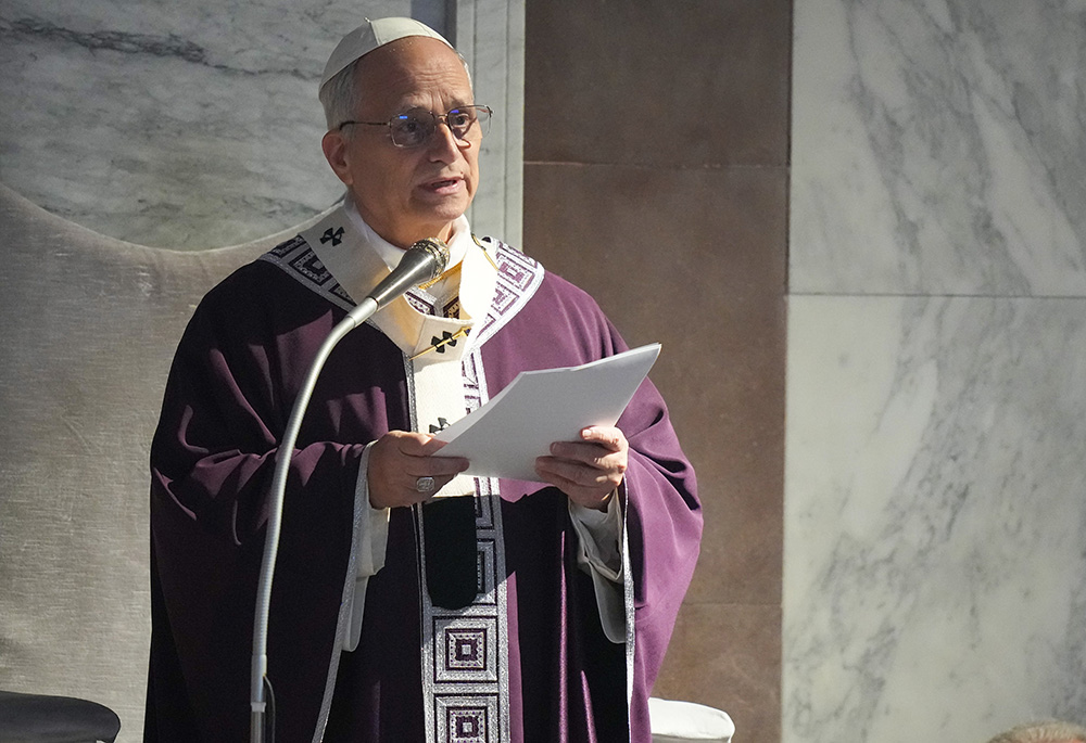 Pope Leo XIV gives his homily during Ash Wednesday Mass at the Basilica of Santa Sabina in Rome Feb. 18, 2026. (CNS/Lola Gomez)