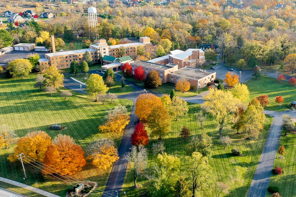 The campus of the Franciscan Sisters of the Sacred Heart is pictured in Frankfort, Illinois. The Franciscan Central Archive is planned to be built on the campus, southwest of Chicago. (Courtesy of the Franciscan Sisters of the Sacred Heart)