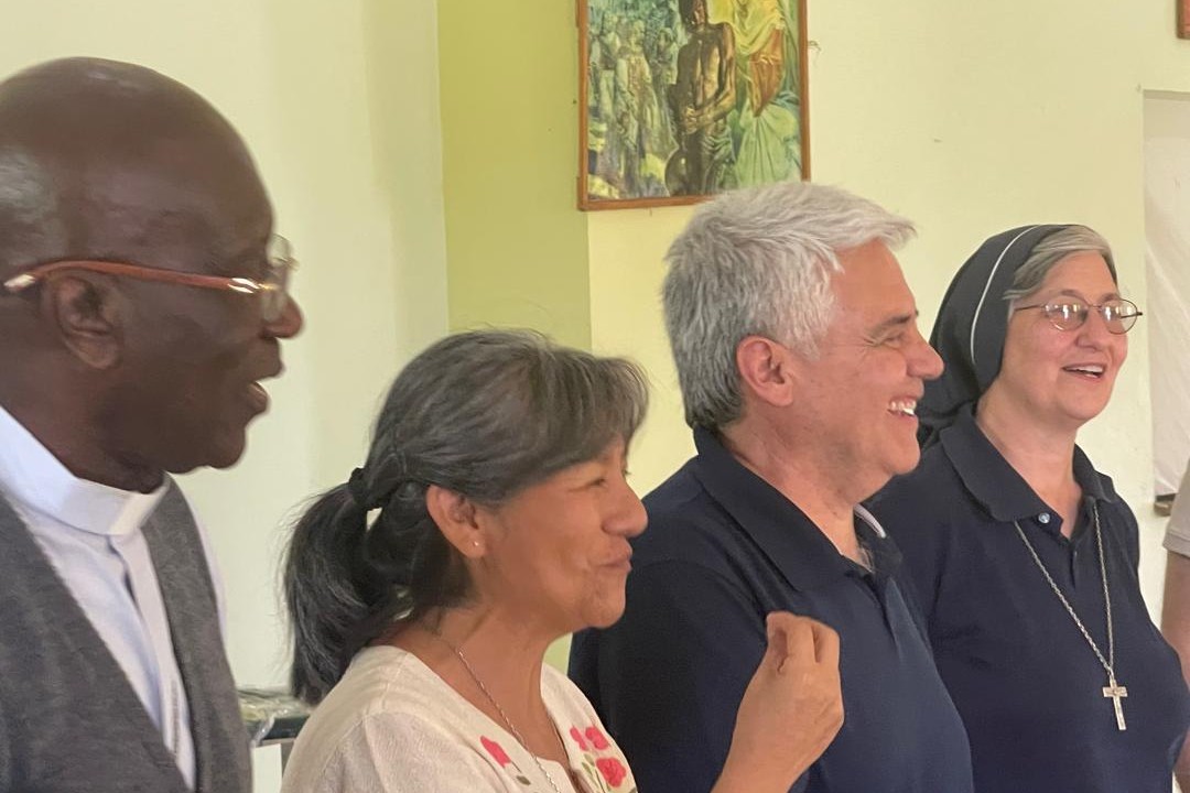 Sr. María Inés Castellaro, right, visits Haiti March 24, 2026, with other members of the Latin American and Caribbean Confederation of Religious. Castellaro, a member of the Congregation of the Sisters of the Virgin Child and CLAR's general secretary, says that part of the organization's role is to accompany religious life in difficult situations. (Courtesy of CLAR)