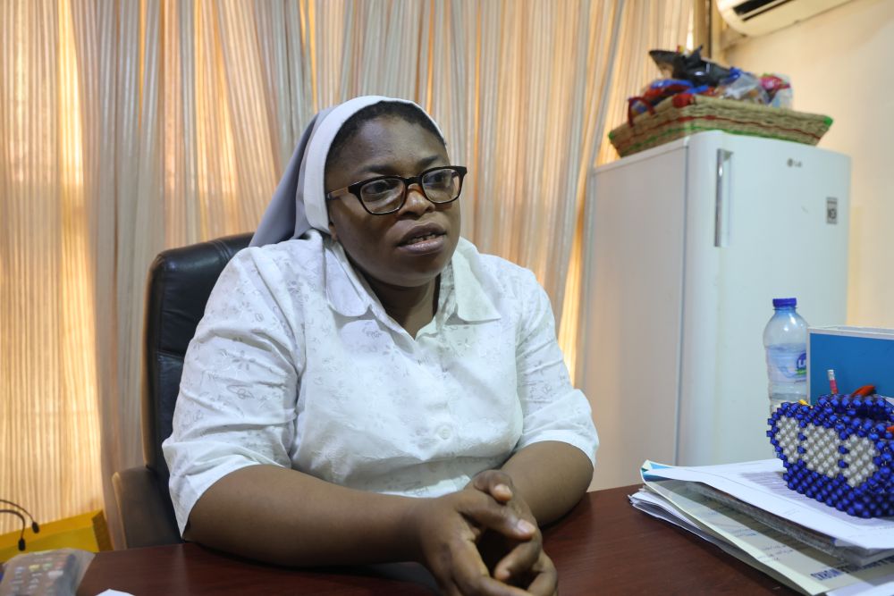 Handmaids of the Holy Child Jesus Sr. Agnes Onwudiwe serves as principal of Pacelli School for the Blind and Partially Sighted Children in Lagos, Nigeria. Established in 1962 by the Archdiocese of Lagos, the school opened at the dawn of Nigeria's independence, when educational opportunities for the visually impaired were virtually nonexistent. (Valentine Benjamin)